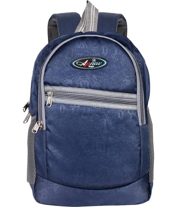 Apnav - Navy Blue Polyester Backpack For Kids