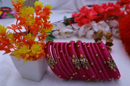 Exquisite Pink Thread Bangles Adorn Your Wrist with Elegance
