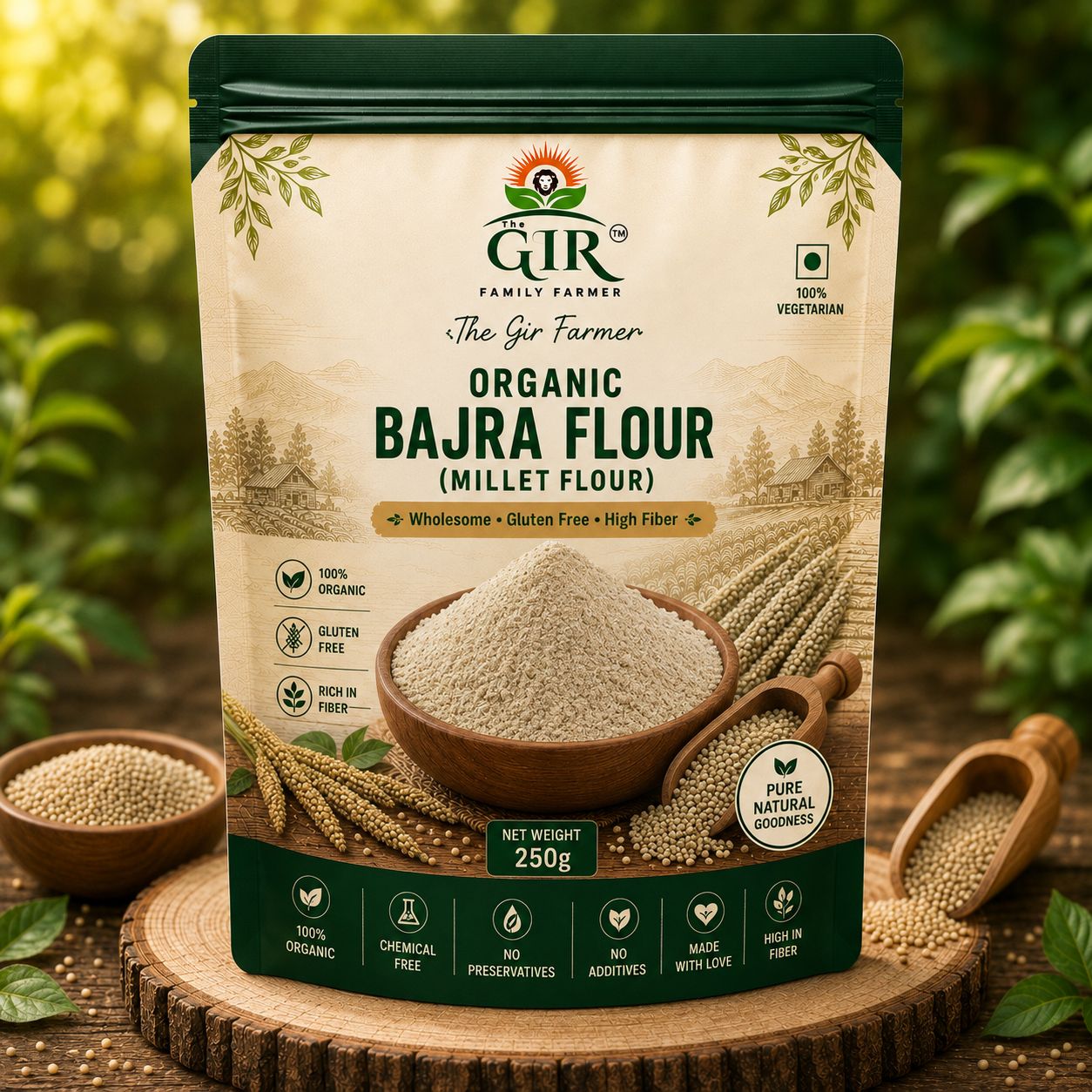 Organic Bajra Flour - Gluten Free