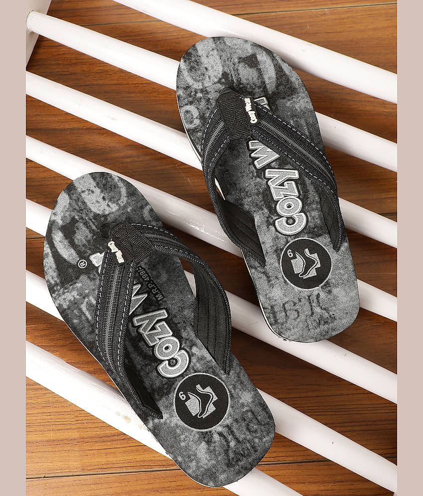 Cozy Wear - Grey Men's Thong Flip Flop