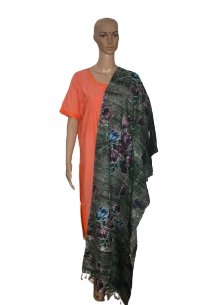 Pure organic Tussar Eri Printed Stole