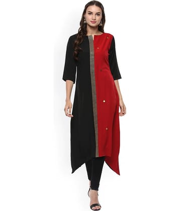 Janasya - Multicolor Crepe Women's Asymmetrical Kurti ( Pack of 1 )