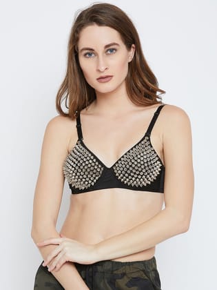 SILVER-STUDS-S / Black