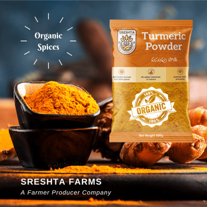 Sreshta Farms Organic Turmeric (Haldi) Powder Sreshta Farms Organic Turmeric (Haldi) Powder