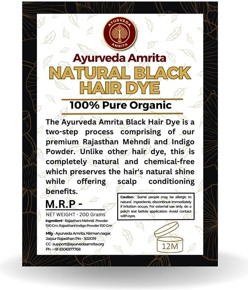 Ayurveda Amrita - Black Natural Permanent Hair Color 1