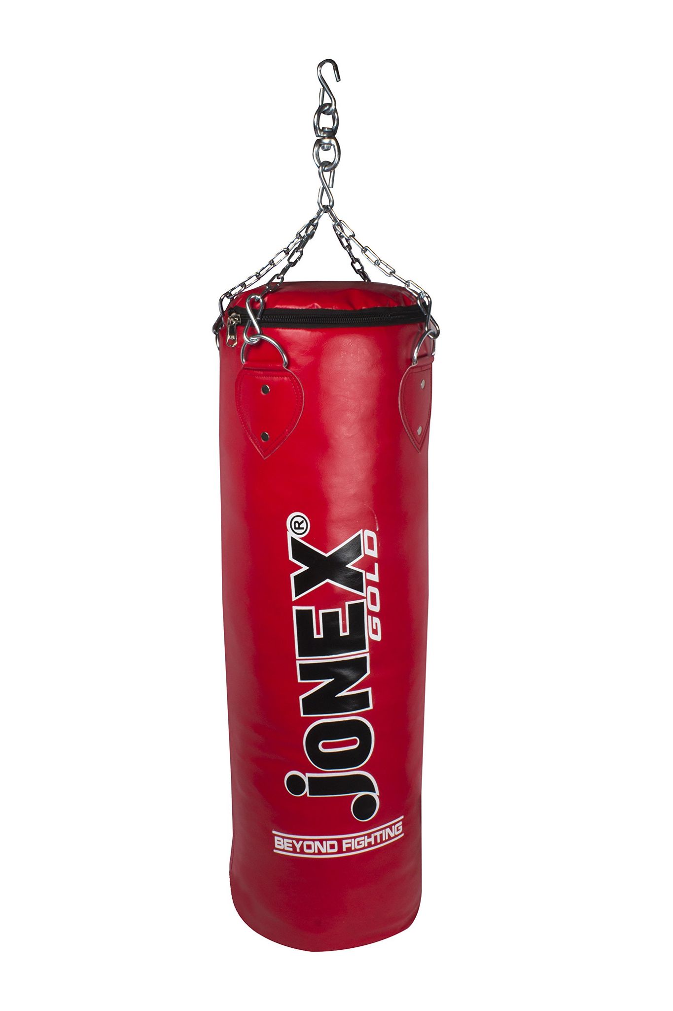 JJ Jonex Punching Bag, Boxing Bag, Karate Bag, Unfilled Boxing Kit with Hanging Chain Unfilled Boxing Kit Gold (Red, 36")