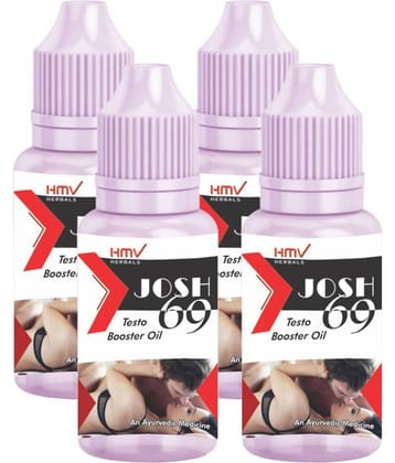 HMV Herbals JOSH 69 Massage Oil For Men Herbal Oil 80 ml Pack Of 4