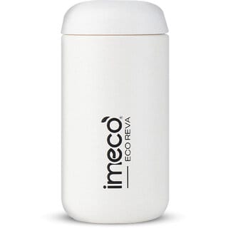 IMECO ECO REVA Capsule Shaped Stainless Steel Water Bottle Leak-Proof, BPA-Free (400 ml, White)