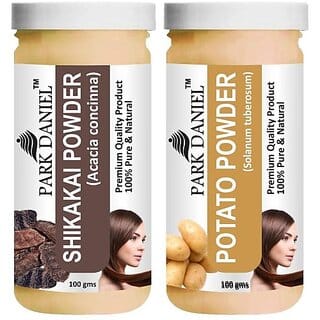PARK DANIEL Pure & Natural Shikakai Powder & Potato Powder Combo Pack of 2 Bottles of 100 gm (200 gm ) (200 ml)