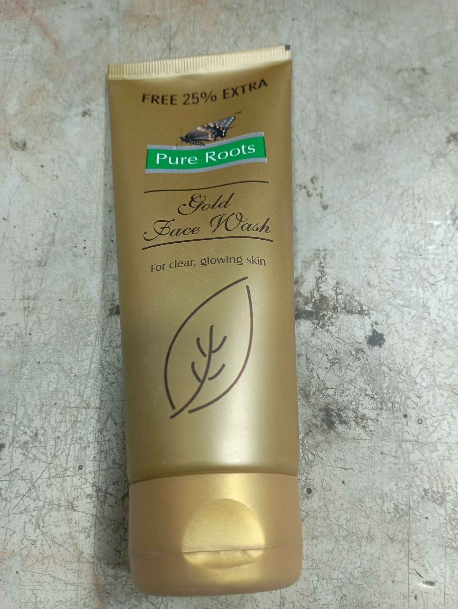 Free 25% extra Pure roots Gold Face wash For clear, glowing skin 