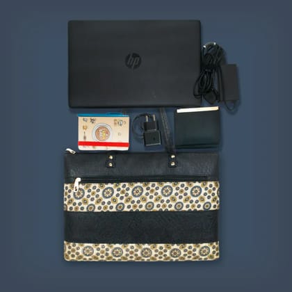Navy Ajrakh Laptop Sleeve