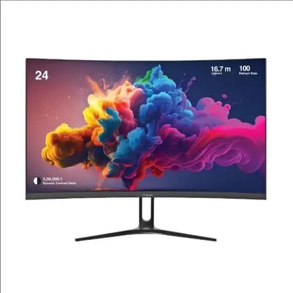 FINGERS Satin-Curve-2421 Curved LED Monitor (23.81, 60 cm) with 1920 x x1080 FHD Resolution, Ultra-Slim Design