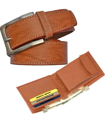 Loopa - PU Men's Belts Wallets Set ( Pack of 1 )
