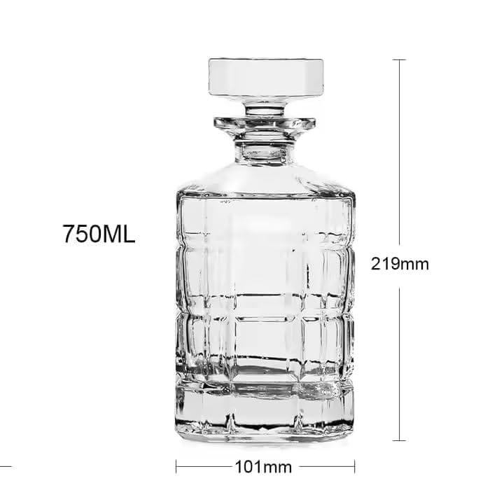 Decanter with Glass Set| 6 pc Whiskey Glasses and 1 Decanter| Perfect for Scotch, Bourbon, Wine, Vodka, Cocktail, Tequila, Rum | Best Gift for Party