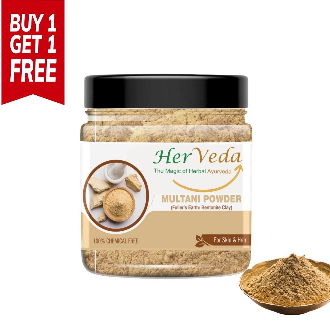 HerVeda Pure Multani mitti Powder ,buy one Get one free