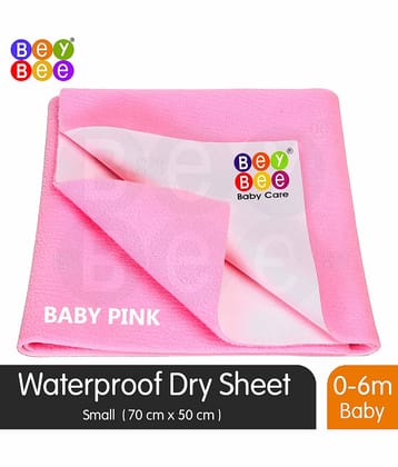 BeyBee Bed Protector Sheet (Small (50cm X 70cm), Pink)