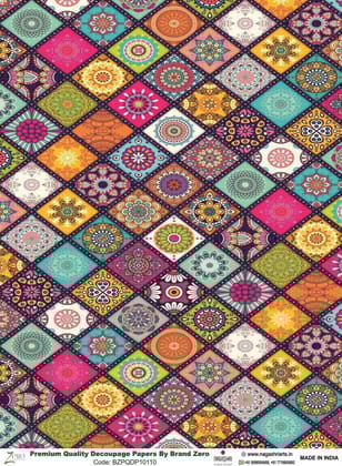 Brand Zero Premium Quality Decoupage Paper Pack of Two - Design Code: BZPQDP10110