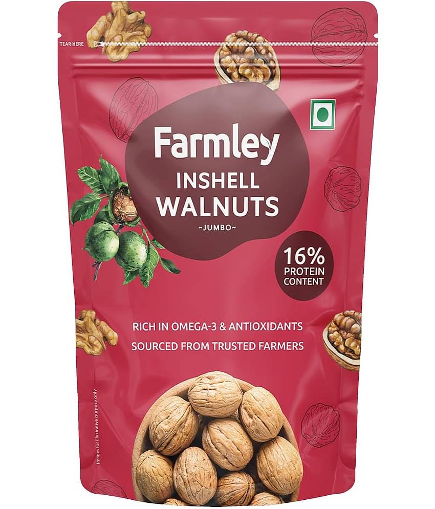 Farmley California Inshell Walnuts(Saboot Akhrot) 500g