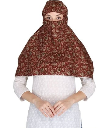 DEEPNYRA - LIVING STYLE Maroon Cotton Women's Scarf ( Pack of 1 )