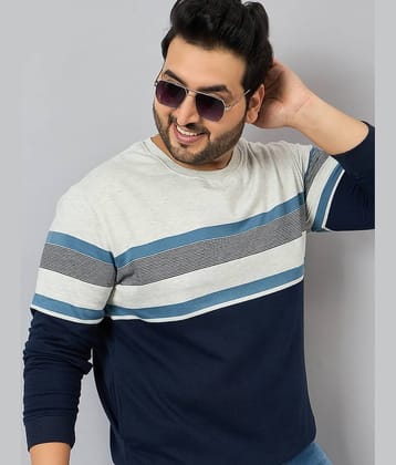 AUSTIVO Fleece Round Neck Men's Sweatshirt - Navy ( Pack of 1 )