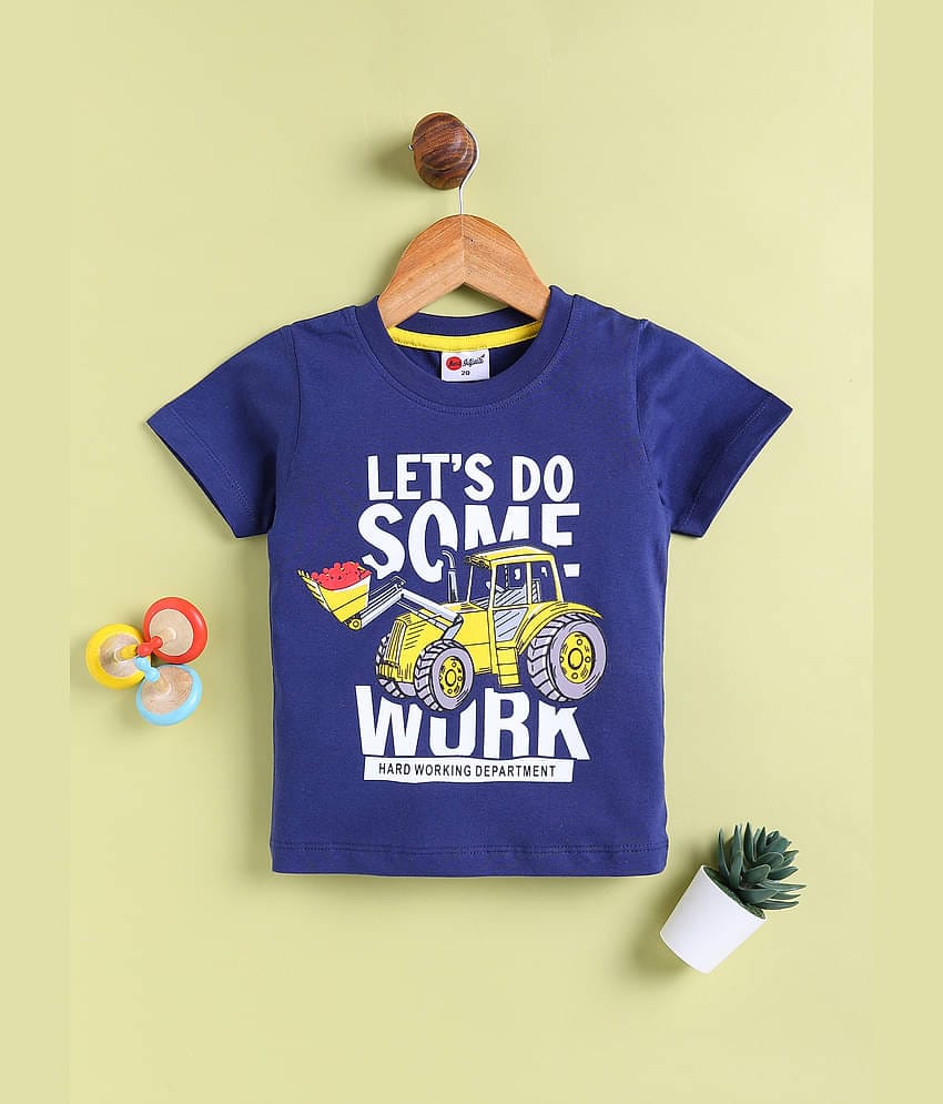 Mars Infiniti Pack of 1 Boys Cotton T-Shirt ( Blue )