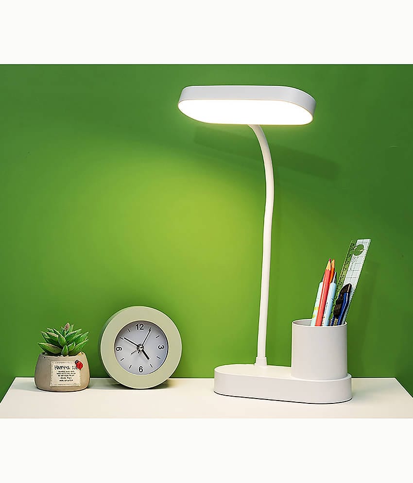 FIRSTLIKE White Table Lamp ( Pack of 1 )