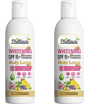 Phillauri Body Lotion for Very Dry Skin, Nourishing Body Milk with Almond Oil & Vitamin E (100 ml) Pack of 2