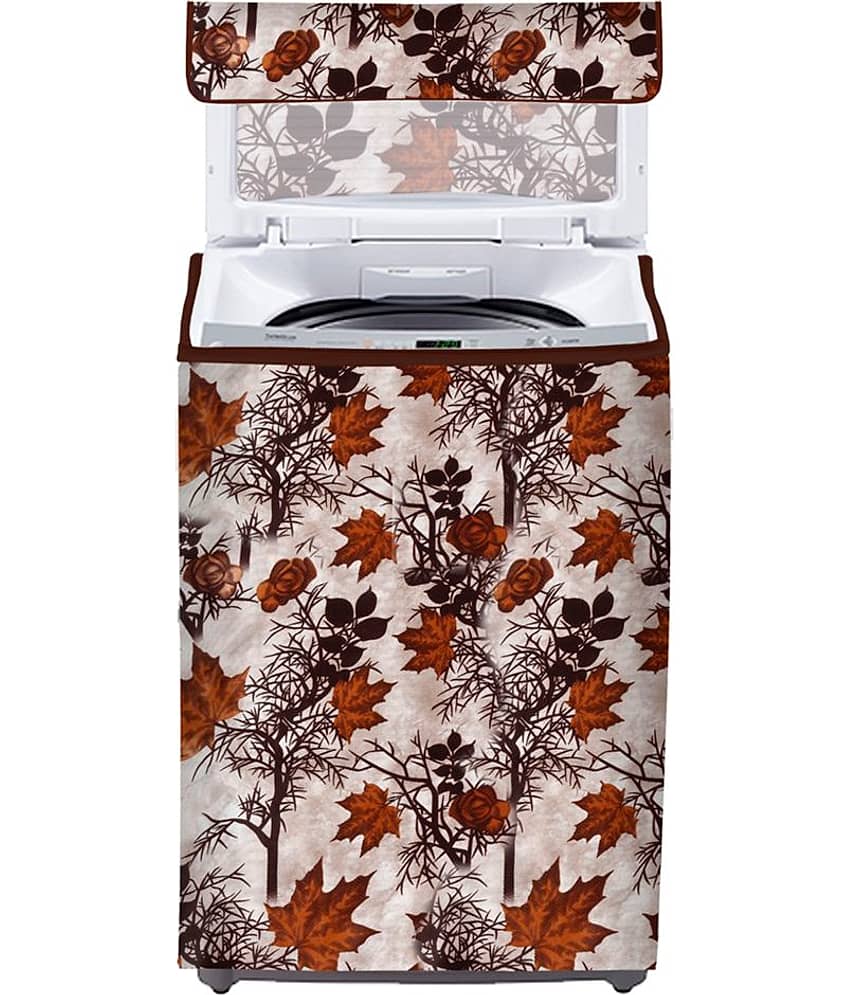 E-Retailer Single Polyester Brown Washing Machine Cover for Universal Top Load