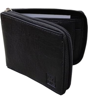WENZEST - Black Faux Leather Men's Short Wallet ( Pack of 1 )