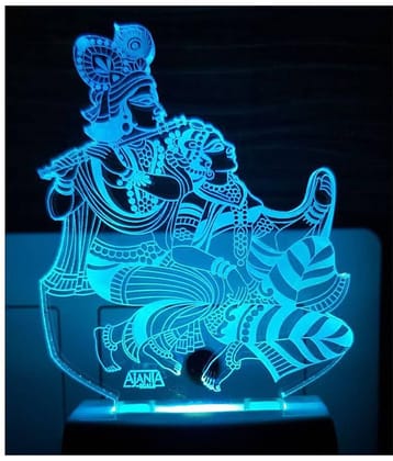 Ajanta Radha Krishna Code : 2053 3D Night Lamp Multi - Pack of 1