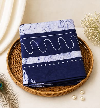 Handcrafted Batik Print cotton Saree