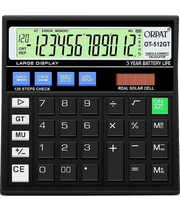 Orpat OT-512GT Calculator Black 12 Digit
