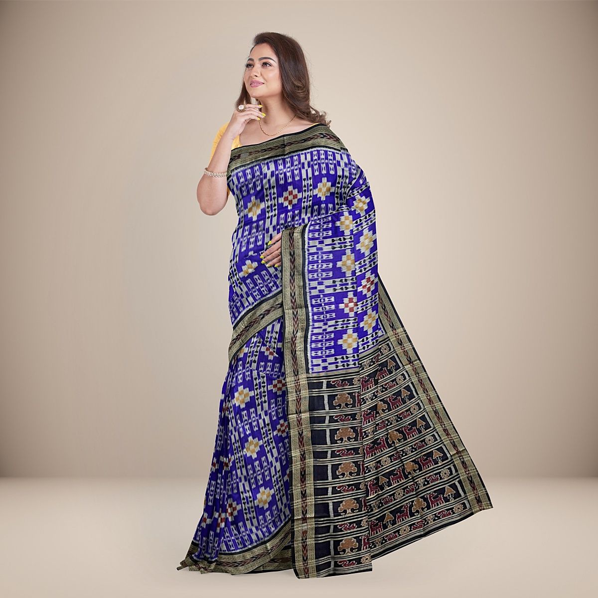 Contemporary Pasapalli Khandua Silk Saree