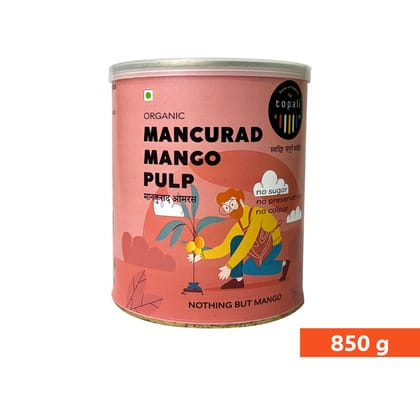 Topali Mancurad Mango Pulp (850g) | Goan Specialty Mango Puree | Sweet & Tangy Flavor