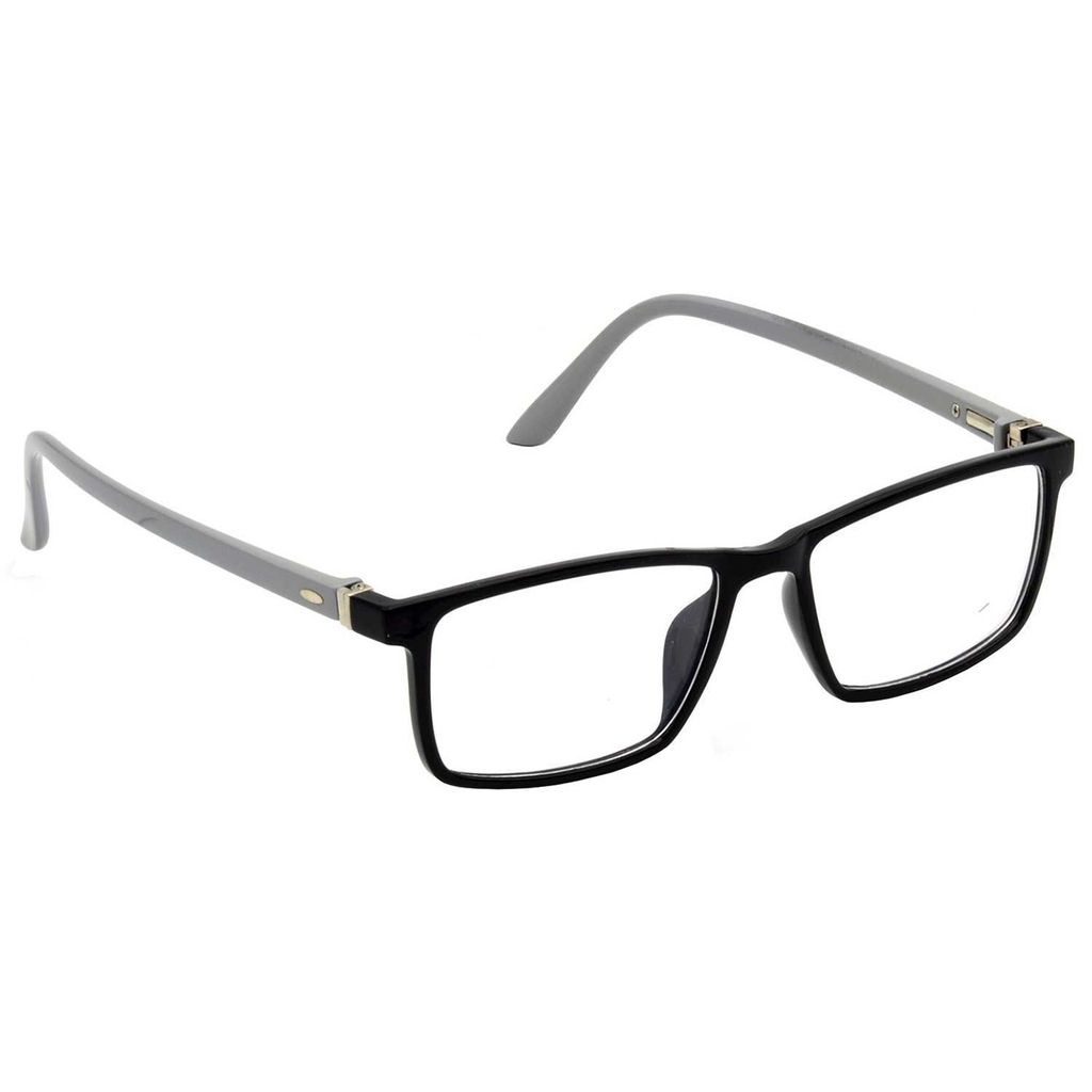 Hrinkar Plastic Full Rim Rectangle stylish eyeglasses Men & Women - HFRM-BK-GRY-16