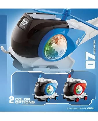 Folding Helicopter Toy, Lights & Music