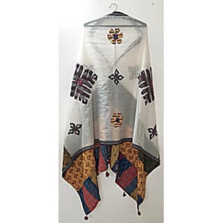 Applique Ajrakh Printed Suit Material