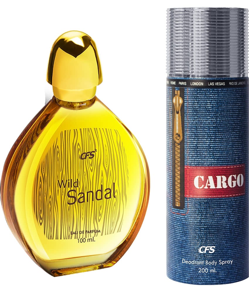 CFS Wild Sandal EDP Long Lasting Perfume & Cargo Blue Deodorant Body Spray