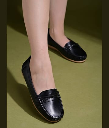 Stylestry Black Women's Loafers