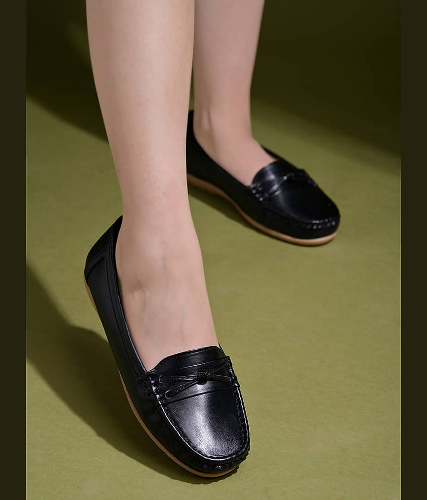 Stylestry Black Women's Loafers
