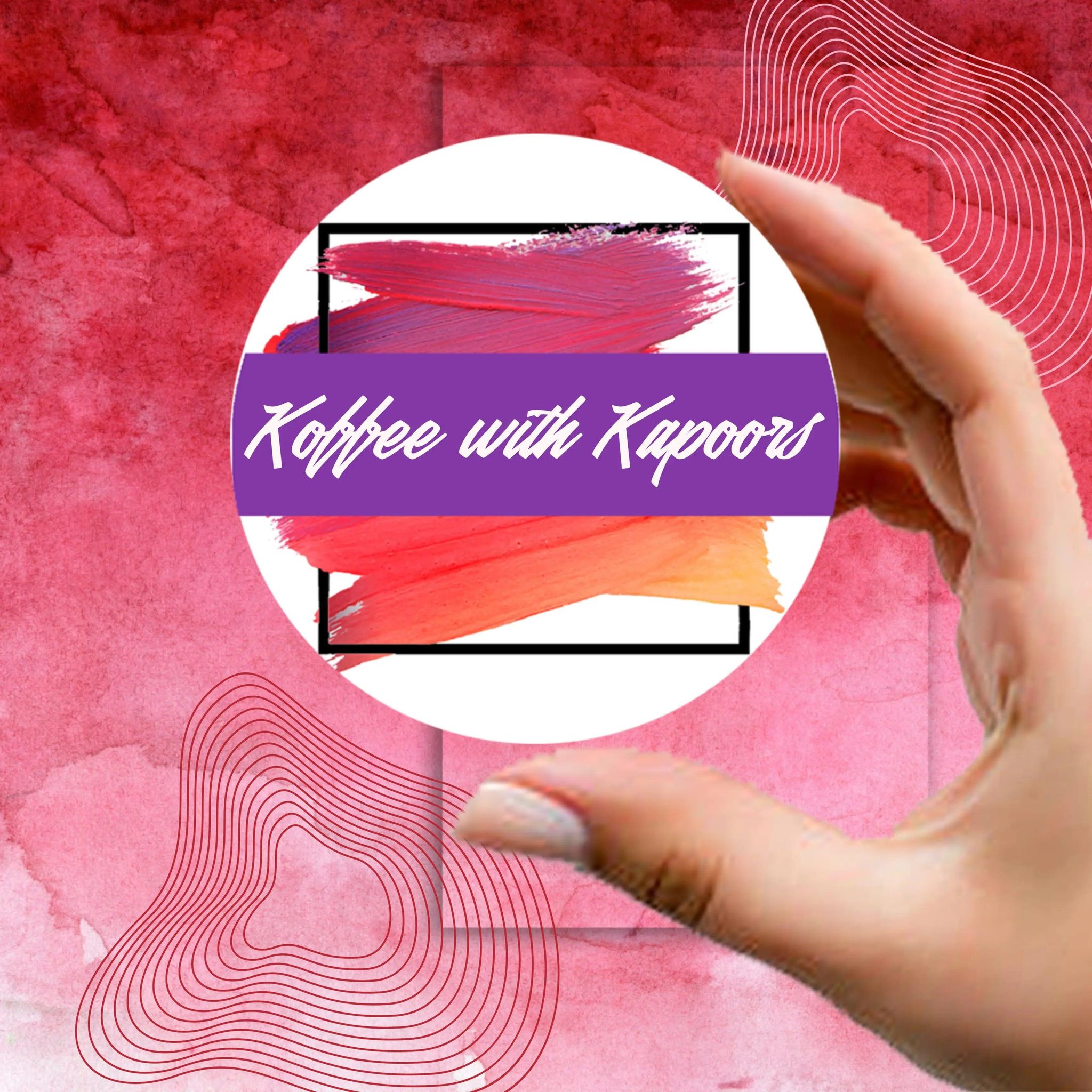 Set of 6 Custom Paint Strokes Design Coasters  - Chatterbox Labels