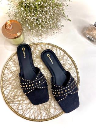 Very Own Denim Sliders-36 / Black