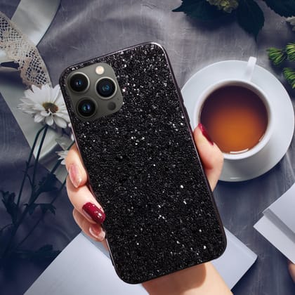 Black Glitter Bling Sequin Cover-iPhone 11