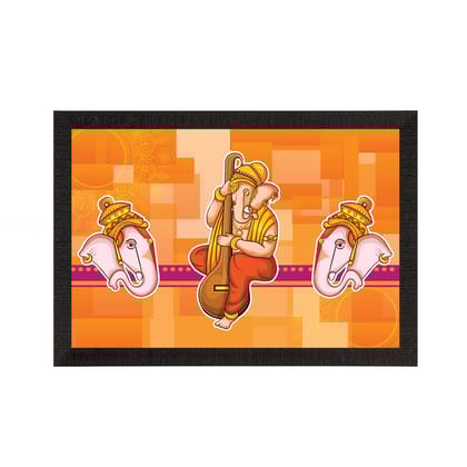 Lord Ganesha Satin Matt Texture UV Art Painting