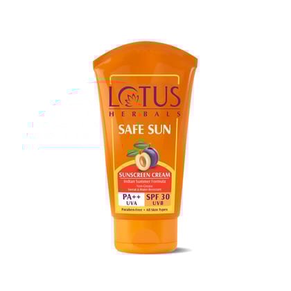 Lotus Herbals Safe Sun Sunscreen Cream SPF 30 PA++,UVA & UVB, 100 gm