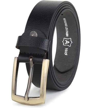 SUNSHOPPING - Black 100% Leather Men's Formal Belt ( Pack of 1 )