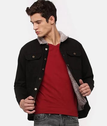 VOGATI Denim Men's Denim Jacket - Black ( Pack of 1 ) - None