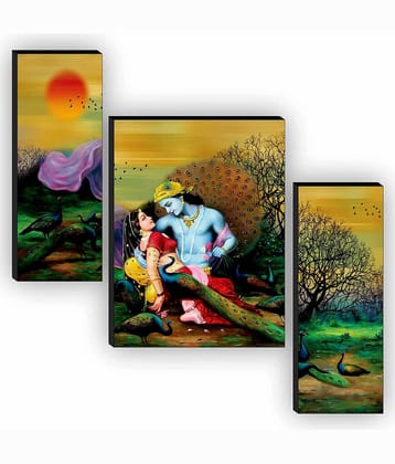 Saf radha krishna religious modern art MDF Painting Without Frame
