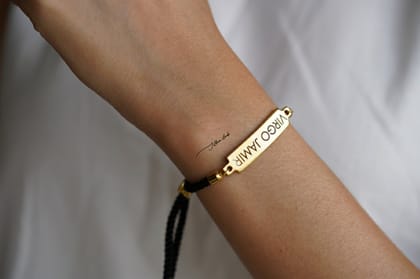 Personalized Engraved Wrist Band-18K Gold