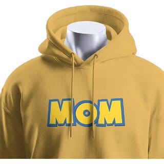 BULL CLOTHING MOM Mustard Hoodie Design with 60 Cotton, 40 Polyester, 280 GSM Fleece for Softness and Comfort